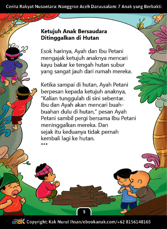 10. Ketujuh Anak Bersaudara Ditinggal di Hutan; Cerita Rakyat Nusantara Nanggroe Aceh DarussalamTujuh Anak yang Berbakti10