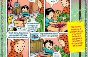 101 Komik Adab Rasulullah, Berbagi dengan Teman (9)