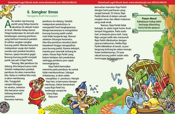 101 cerita nusantara, Sangkar Emas (Dongeng Nanggroe Aceh Darussalam) (3)