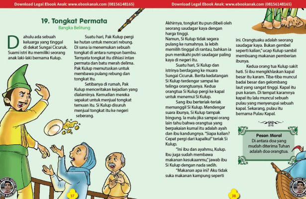 101 cerita nusantara, Tongkat Permata dan Asal Mula Pulau Kapal (Cerita Rakyat Bangka Belitung) (19)