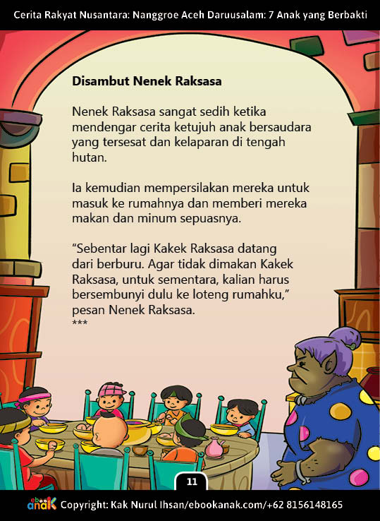 16 Disambut Nenek Raksasa; Cerita Rakyat Nusantara Nanggroe Aceh DarussalamTujuh Anak yang Berbakti16