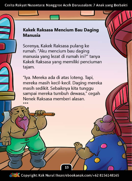 18 Kakek Raksasa Mencium Bau Daging Manusia; Cerita Rakyat Nusantara Nanggroe Aceh DarussalamTujuh Anak yang Berbakti18