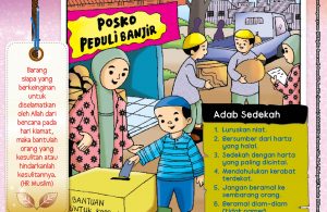 komik adab dan hadits tentang keutamaan beramal.