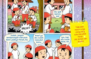 Komik adab dan hadits tentang keburukan memfitnah.