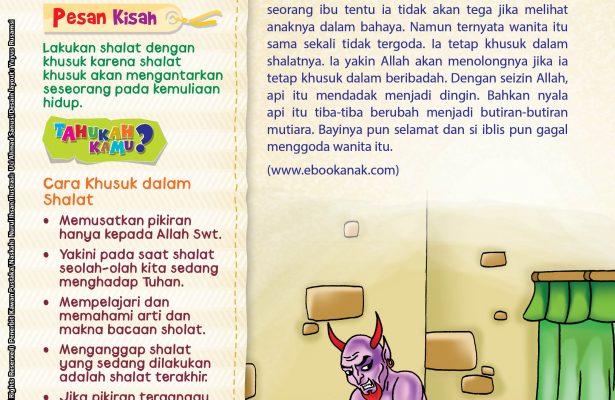 Iblis kemudian datang menggoda wanita itu.