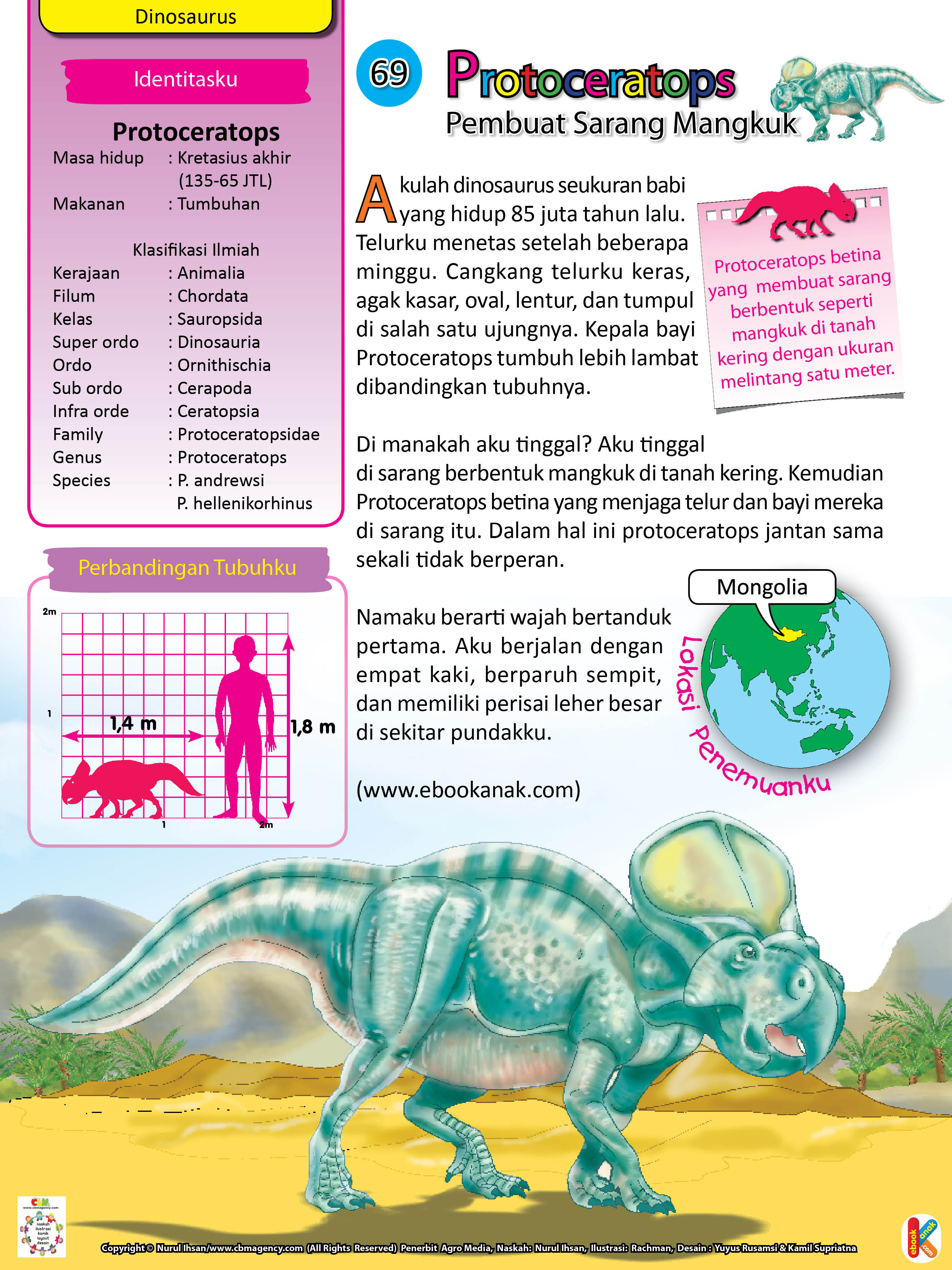 Nama Protoceratops berarti wajah bertanduk pertama.