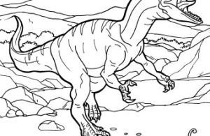 Mewarnai Gambar Dinosaurus Allosaurus