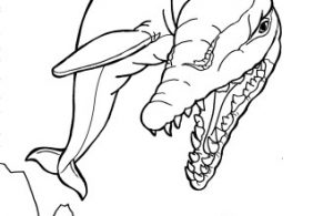 Mewarnai Gambar Hewan Purba Basilosaurus
