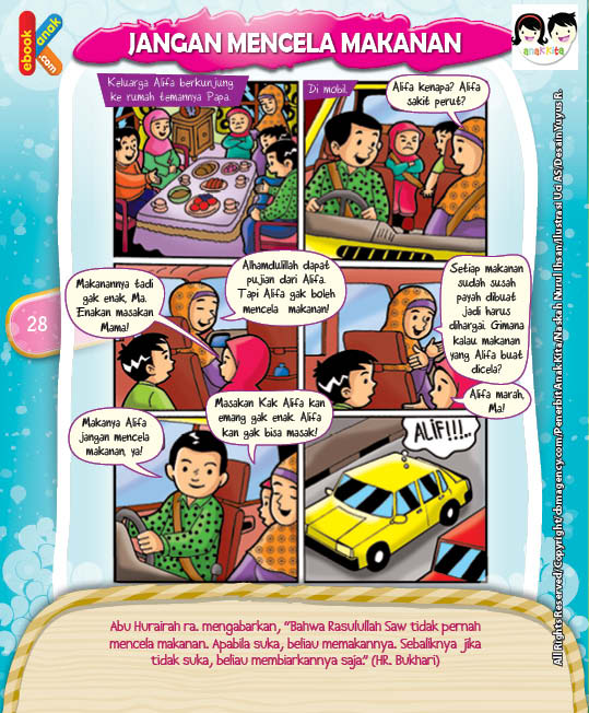 Komik Hadits Rasul Tak Pernah Mencela Makanan