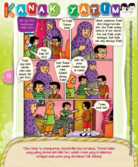 Komik Hadist Rumah Yang Paling Disukai Allah