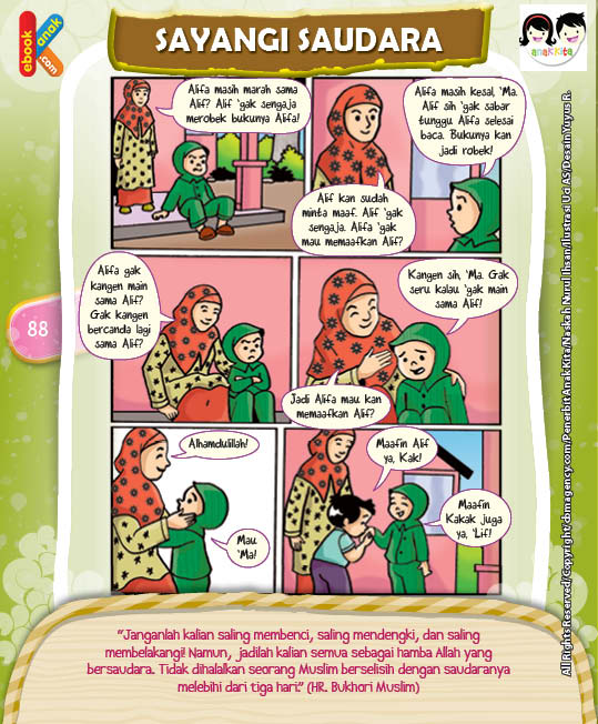 Komik Hadits Tidak Dihalalkan Berselisih Lebih Tiga Hari