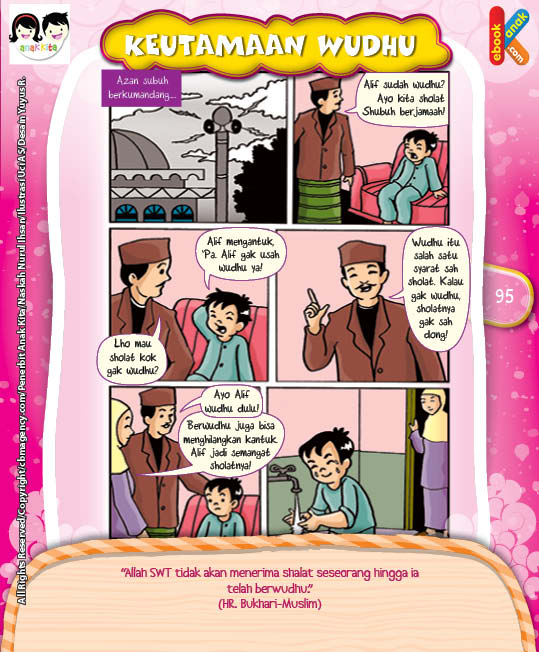 Komik Hadits Shalat Tidak Diterima Jika Tidak Berwudhu