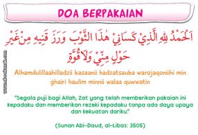 101 doa dan adab anak muslim khat bacaan doa berpakaian