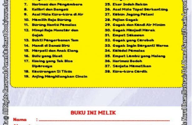 Daftar Judul Dongeng Binatang Terbaik Dunia (1)