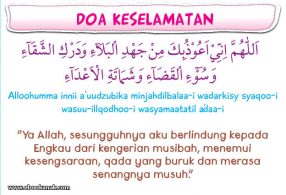 khat bacaan doa dan adab keselamatan