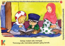 seri kebiasaan anak shalih berpakaian bersih ketika mengaji al quran