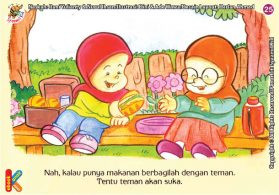 seri kebiasaan anak shalih jika punya makanan suka berbagi