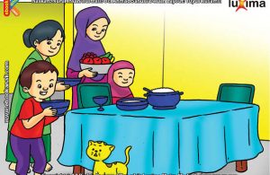 ilustrasi seri belajar islam sejak usia dini ayo berpuasa, Berpahala Besar Memberi Makan Untuk Berbuka Bagi Orang yang Berpuasa