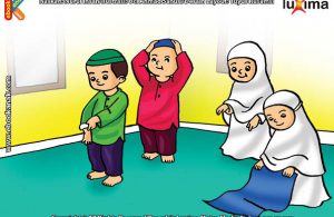 ilustrasi seri belajar islam sejak usia dini ayo kita shalat, Berpakaian yang Menutup Aurat Ketika Shalat