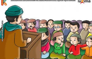 ilustrasi seri belajar islam sejak usia dini mengenal islam agamaku, Pahala Shalat Jumat Akan Sia-Sia Jika Menegur Seseorang Saat Khatib Sedang Khutbah