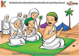 ilustrasi seri belajar islam sejak usia dini mengenal rukun islam, Jamaah Haji Melaksanakan Wukuf di Padang Arafah