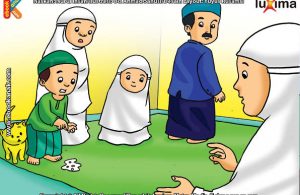 ilustrasi seri belajar islam sejak usia dini mengenal rukun islam, Tempat dan Pakaian untuk Shalat Harus Bersih dan Suci dari Najis