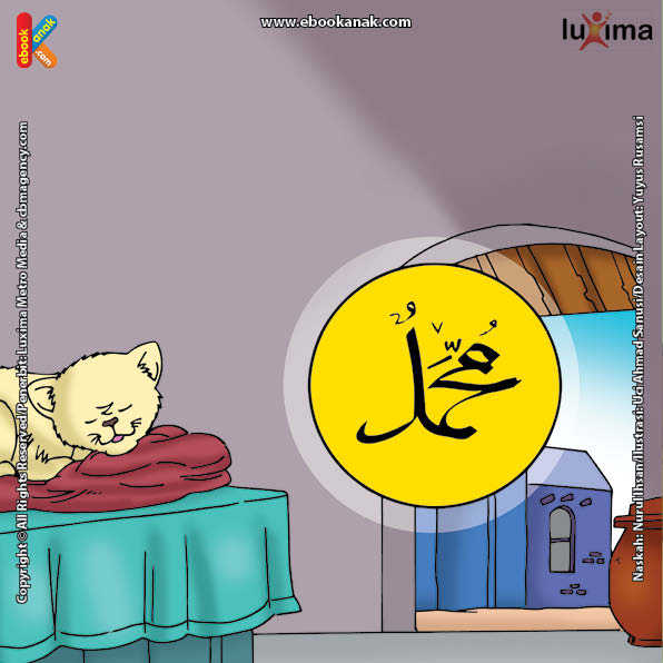 ilustrasi seri belajar islam sejak usia dini nabi muhammad idolaku, Inilah Sikap Nabi Muhammad SAW Jika Kucingnya Tidur di Atas Jubahnya