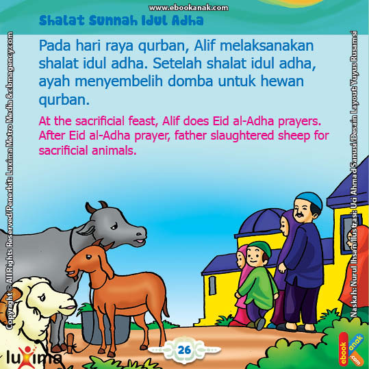 Ebook Seri Belajar Islam Sejak Usia Dini Ayo Kita Shalat Di Hari Raya Idul Adha Ayah Menyembelih Hewan Qurban Ebook Anak Ebook Anak