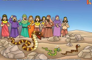 ilustrasi cinta nabi pahlawanku, Bagaimana Cara Nabi Musa Menaklukkan Ular-Ular Para Penyihir Firaun