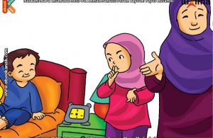 ilustrasi seri belajar islam sejak usia dini aku suka berdoa, Alif Berdoa dengan Suara Lirih dan Tidak Dikeraskan