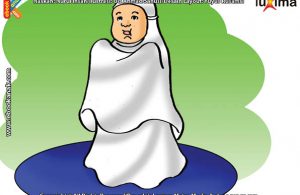 ilustrasi seri belajar islam sejak usia dini ayo kita shalat, Itidal Itu Bangun dari Ruku Sambil Mengangkat Kedua Tangan dan Mengucap Doa