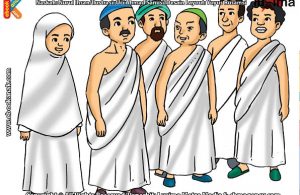 ilustrasi seri belajar islam sejak usia dini ayo belajar manasik haji, Jamaah Haji Datang dari Seluruh Dunia
