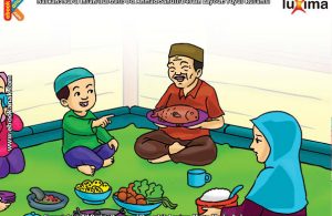 ilustrasi seri mengenal islam sejak usia dini mengenal hukum allah, Makan Ikan Hukumnya Mubah