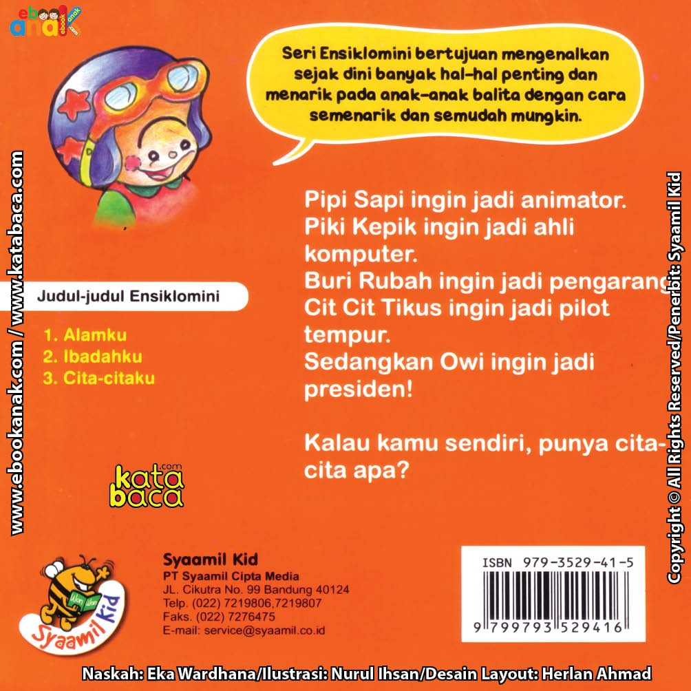 cover belakang download ebook seri ensiklomini cita citaku