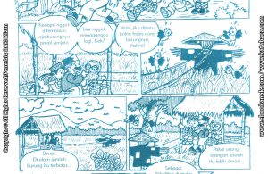 baca buku online komik ibadah centil centil cerdas, Cara Mengusir Burung di Sawah