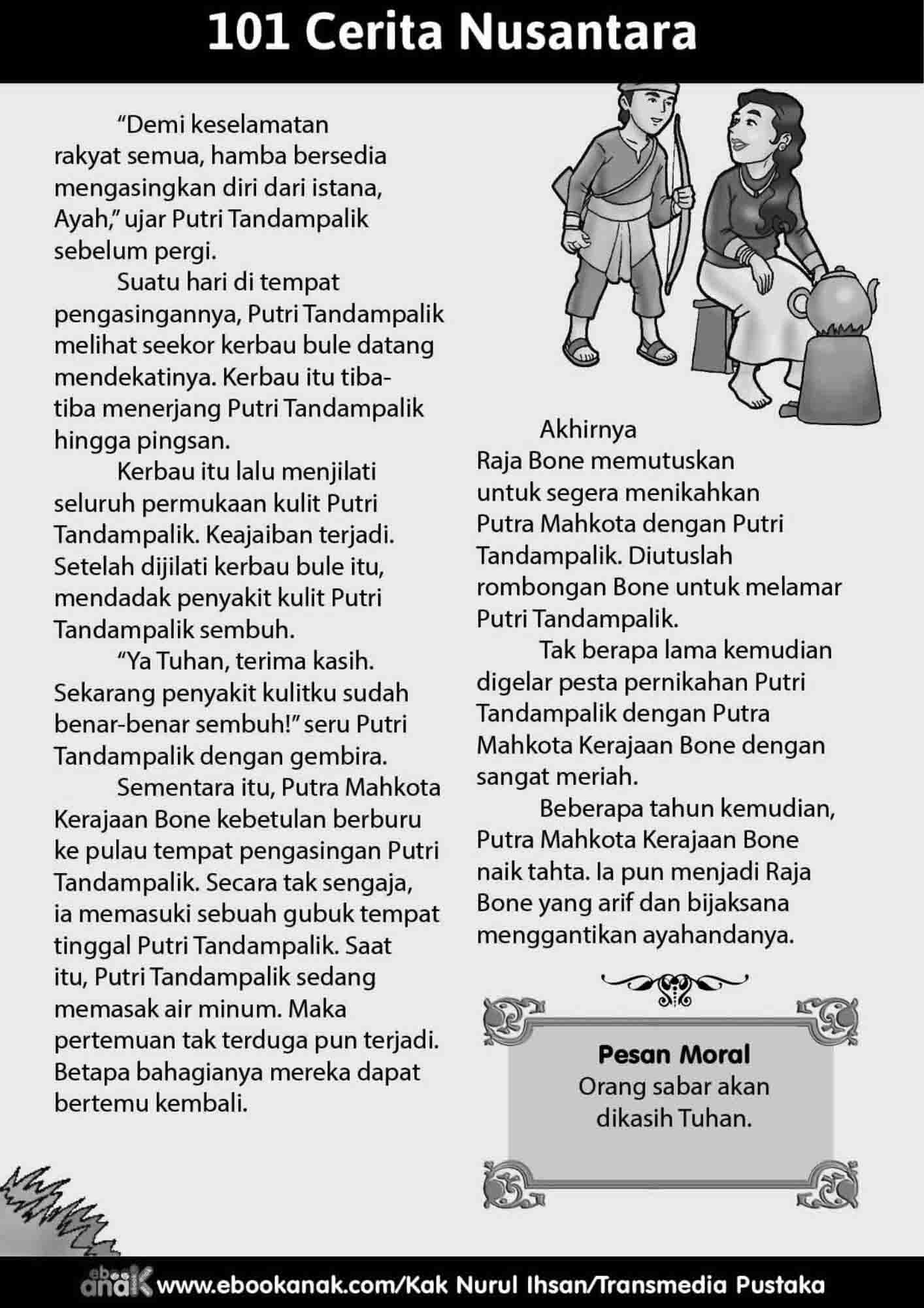 Putri yang Dijilati Kerbau; Cerita Rakyat Nusantara dari Sulawesi Tengah (Kak Nurul Ihsan/ebookanak.com)