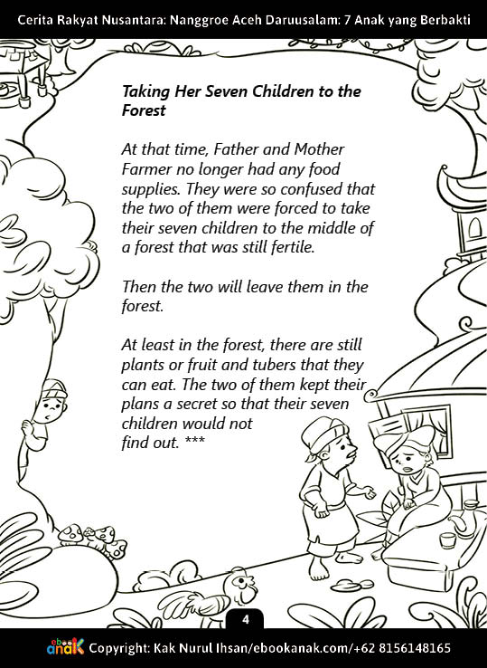 9. Taking Her Seven Children to the Forest; Cerita Rakyat Nusantara Nanggroe Aceh DarussalamTujuh Anak yang Berbakti9