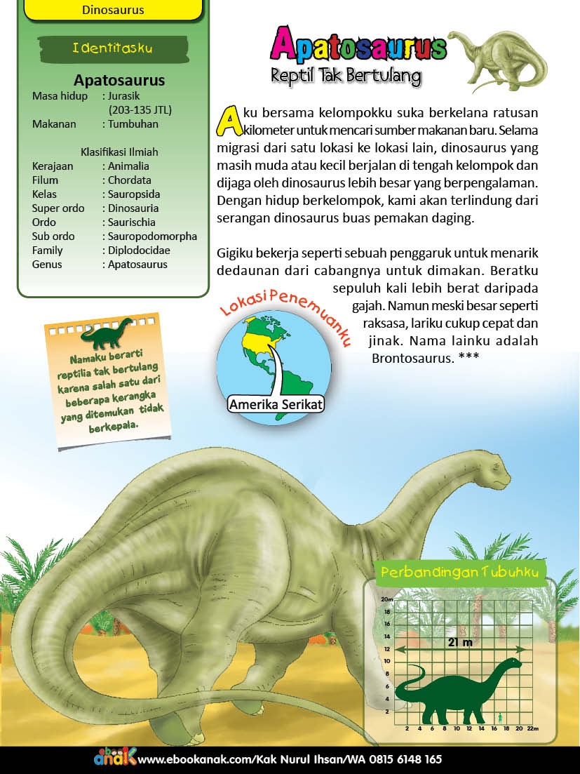 Apatosaurus, Reptil Purba Tak Bertulang