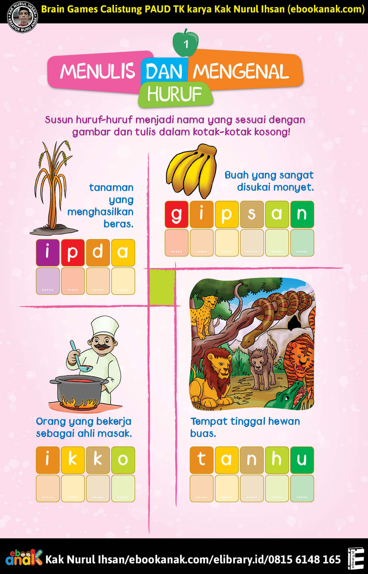 Brain Games Calistung (1) Menulis dan Mengenal Huruf (ebookanak.com)