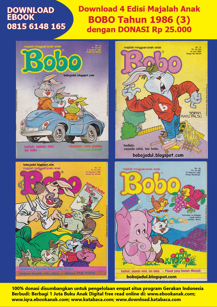 Download 4 Edisi Majalah Anak Bobo Tahun 1986 (3) Ebook Anak