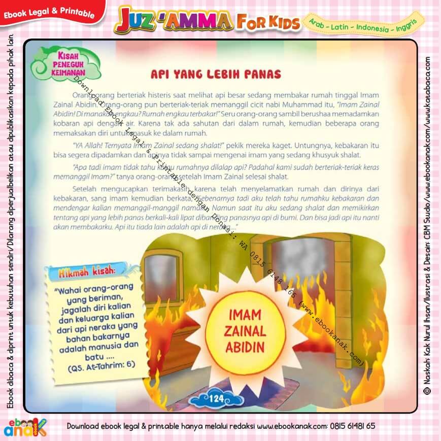 Download Ebook Legal dan Printable Juz Amma for Kids, Api yang Lebih Panas