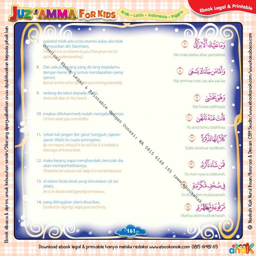 Download Ebook Legal dan Printable Juz Amma for Kids, Surat ke-80 Abasa (2)