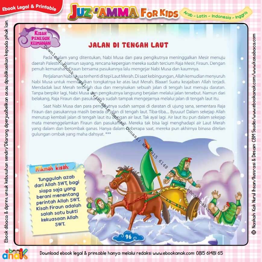 Download Ebook Printable Juz Amma for Kids, Jalan di Tengah Laut