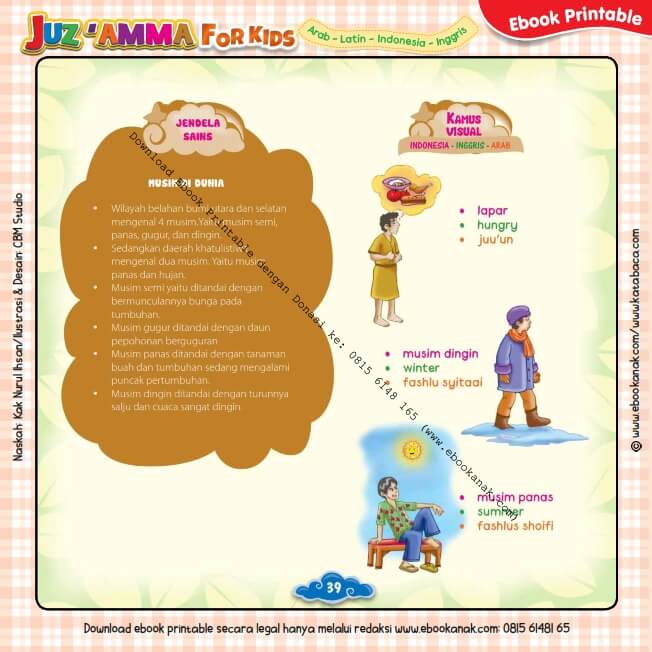 Download Ebook Printable Juz Amma for Kids, Musim di Dunia