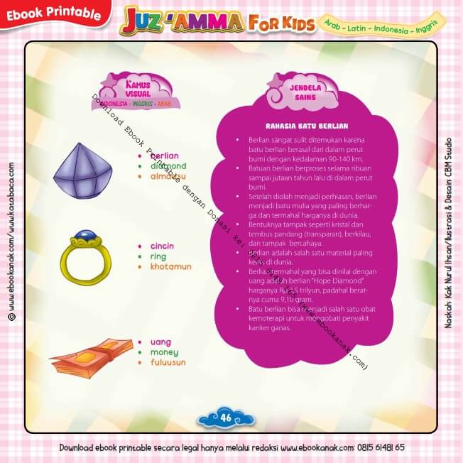 Download Ebook Printable Juz Amma for Kids, Rahasia Batu Berlian
