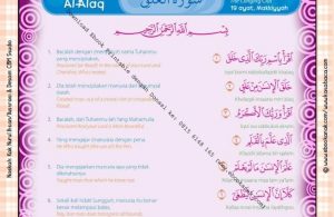 Download Ebook Printable Juz Amma for Kids, Surat ke-96 Al-'Alaq