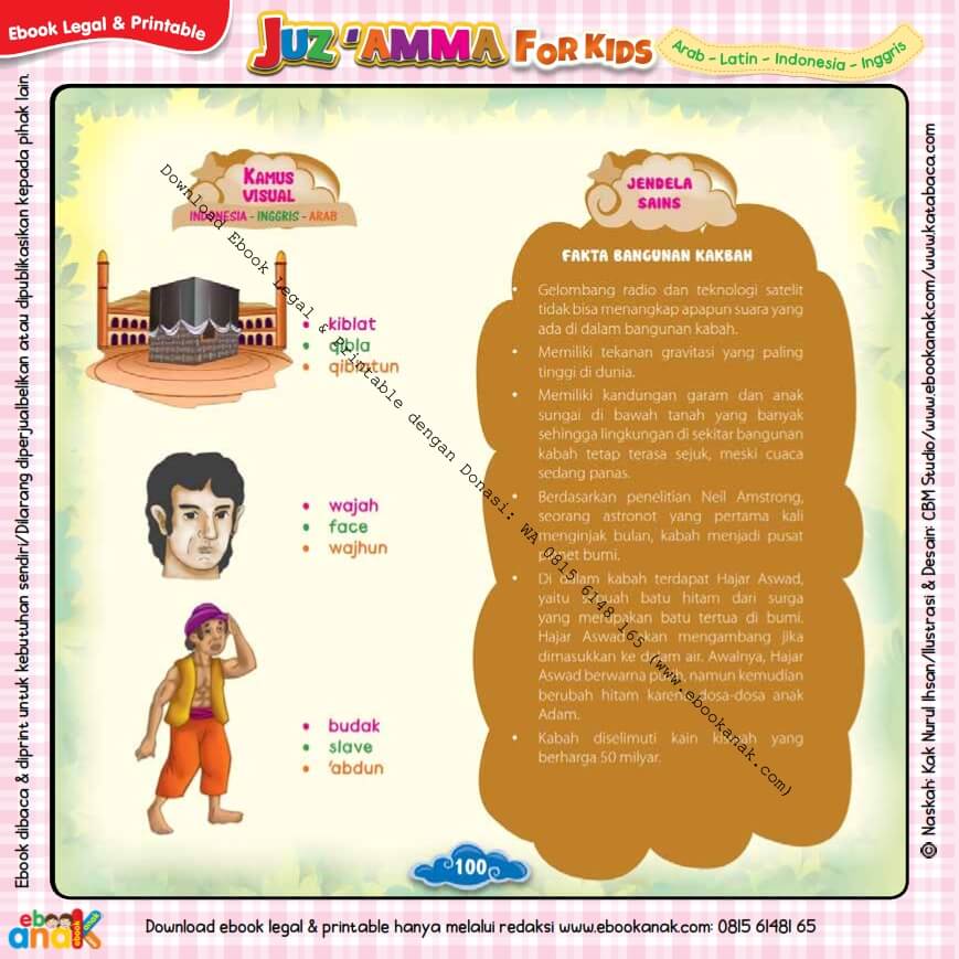 Download Ebook legal dan Printable Juz Amma for Kids, Fakta Bangunan Kakbah