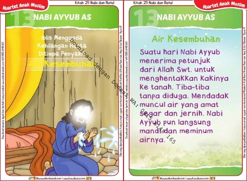 Download Kartu Kuartet Printable Kisah 25 Nabi dan Rasul, Nabi Ayyub dan Air Kesembuhan (53)