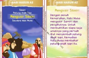 Download Kartu Kuartet Printable Kisah 25 Nabi dan Rasul, Nabi Harun Kecewa dengan Samiri (64)