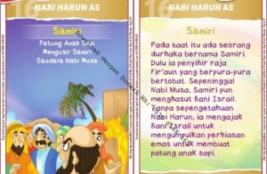 Download Kartu Kuartet Printable Kisah 25 Nabi dan Rasul, Nabi Harun dan Samiri (62)